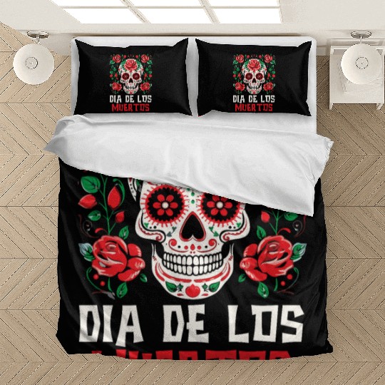 Dia De Los Muertos Sugar Skull Mexican Holiday Bedding Sets