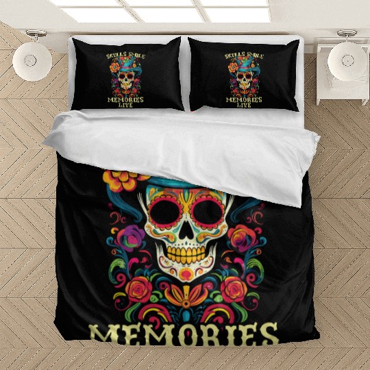 Dia De Los Muertos Sugar Skull Mexican Holiday Bedding Sets