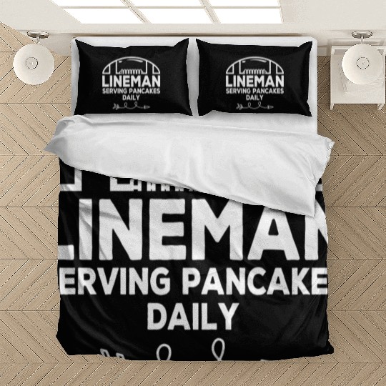 Lineman Serving Pancakes Daily Football Lovers Bedding Sets
