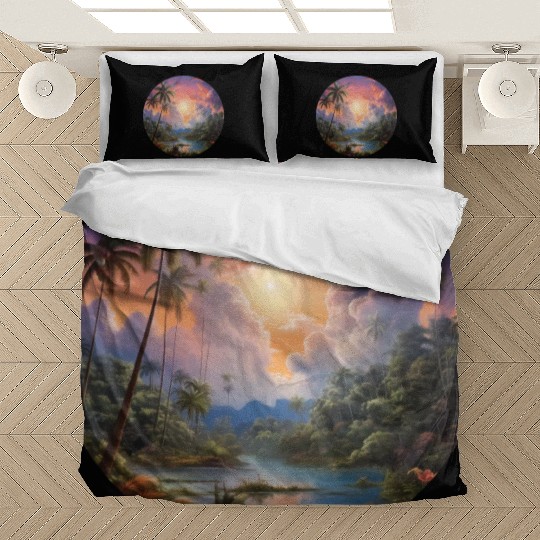 Paradise Scene - Magic Realism Bedding Sets