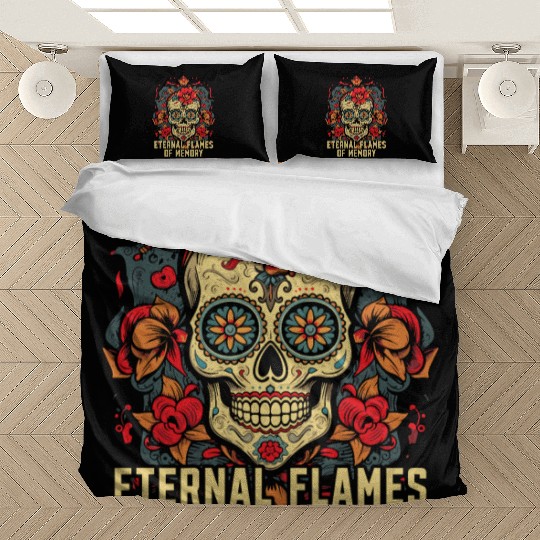 Dia De Los Muertos Sugar Skull Mexican Holiday Bedding Sets