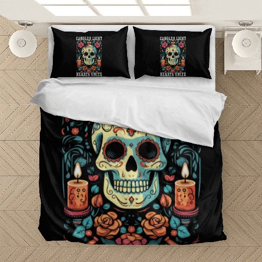 Dia De Los Muertos Sugar Skull Mexican Holiday Bedding Sets