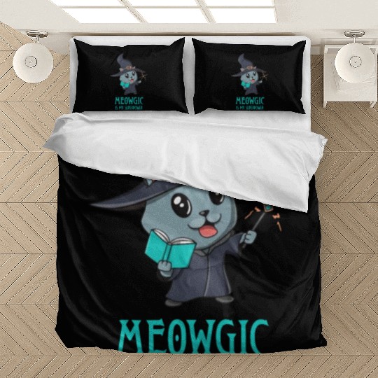Cute Cat Magic Wizard Kitty Funny Gamer Bedding Sets