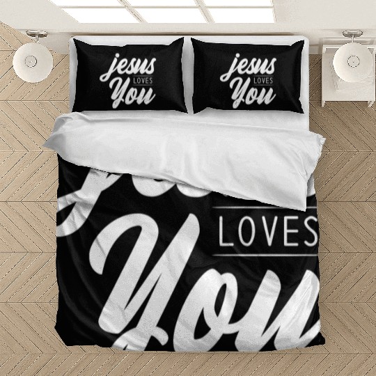 Jesus Loves You Christian Christmas Bedding Sets