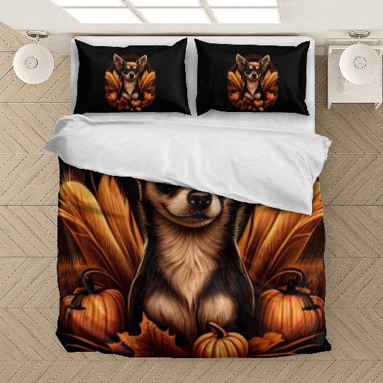 Chihuahua | Thanksgiving Day Farmer Food Autumn Bedding Sets