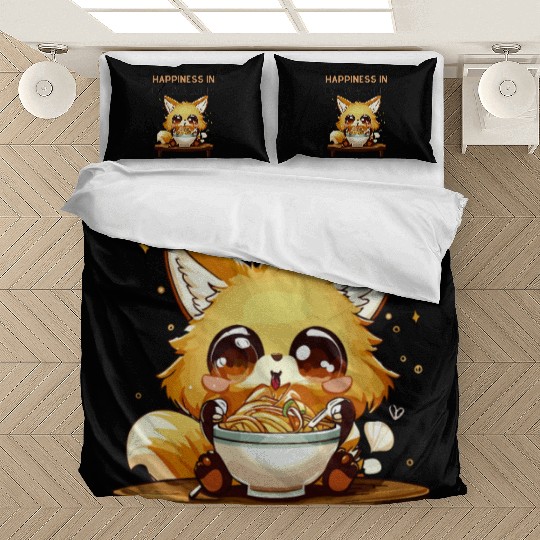 Ramen Fox Cute Kawaii Japanese Anime Noodles Gift Bedding Sets