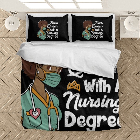Black Queen With A Nursing Degree Bedding Sets