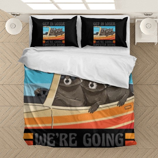 Raccoon Lover Trash Picking Dumpster Diving Trash Bedding Sets