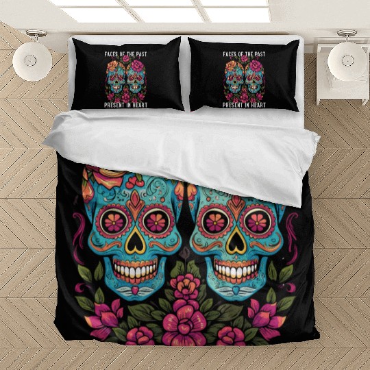 Dia De Los Muertos Sugar Skull Mexican Holiday Bedding Sets