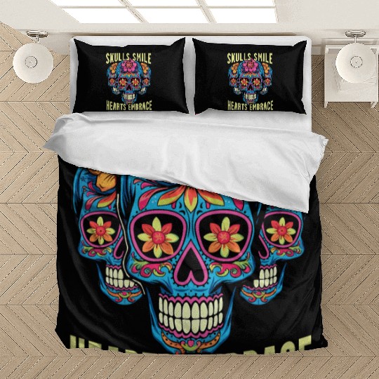 Dia De Los Muertos Sugar Skull Mexican Holiday Bedding Sets