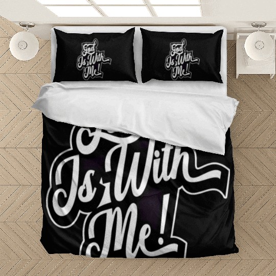 God Is With Me Love Jesus Christian Christmas Bedding Sets