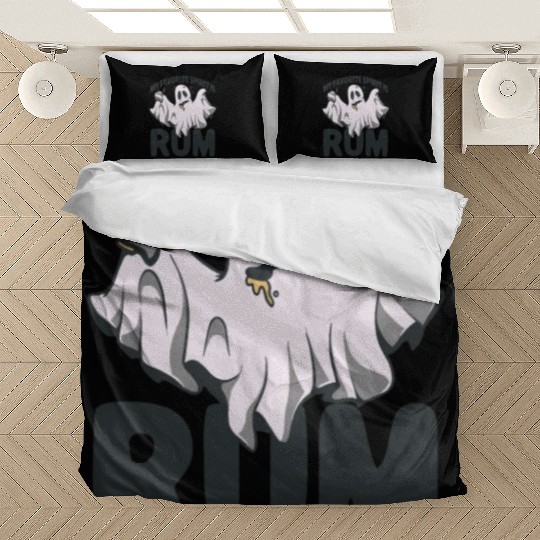 My Favorite Spirit Is Rum Halloween Rum Ghost Bedding Sets