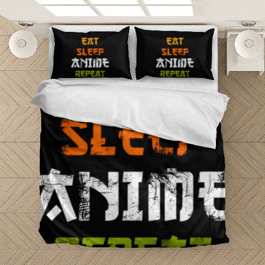 Eat Sleep Anime Repeat Japanese Ga Japan Bedding Sets