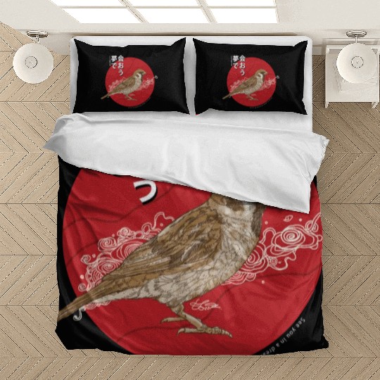 little bird under the setting sun Bedding Sets