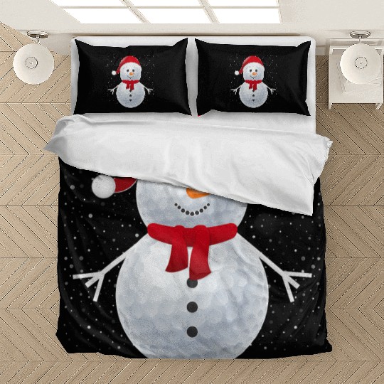 Golf Ball Snowman Santa Bedding Sets