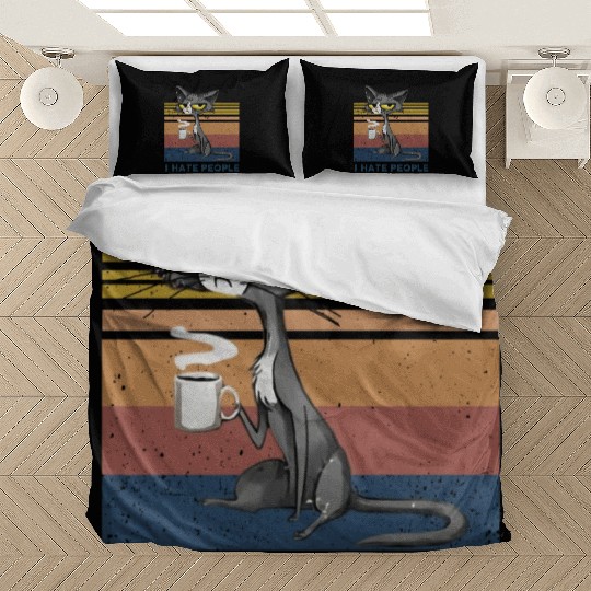 Cat I Hate People Bedding Sets