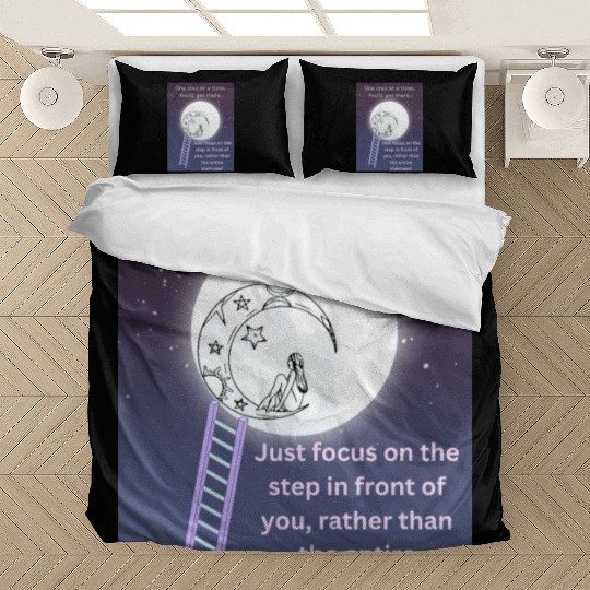 Full Moon Inspirational Quote Poster Bedding Sets