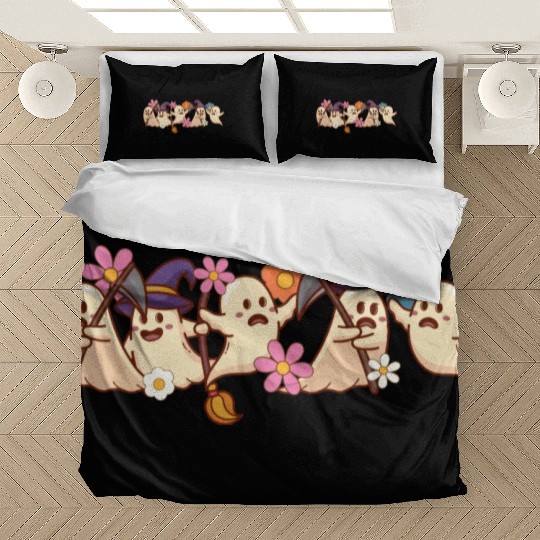 Halloween Spooky Season Boo Ghost Witch Grim Bedding Sets