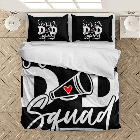 Senior Cheer Dad Squad American Football Bedding Sets