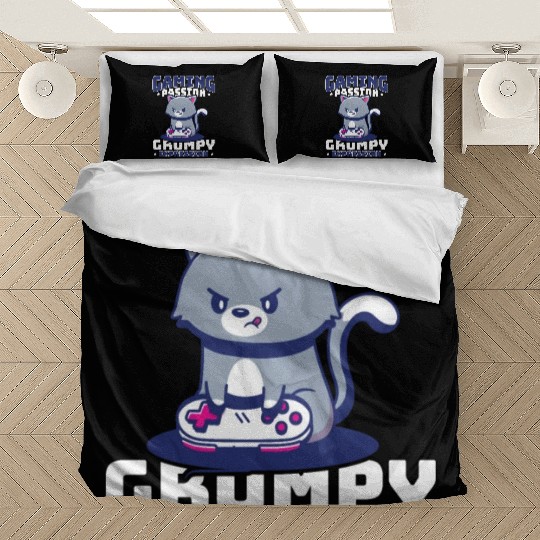 Gaming, Gaming, Video Game, Grumpy Cat Gamer Bedding Sets