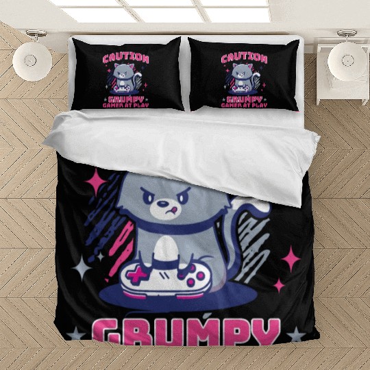 Gaming, Gaming, Video Game, Grumpy Cat Gamer Bedding Sets