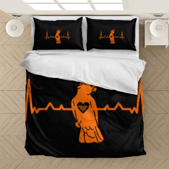 Cockatiel Heart Beat Parakeet Bird lover Bedding Sets