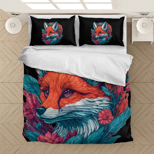 Fox Cub with Flowers Bedding Sets