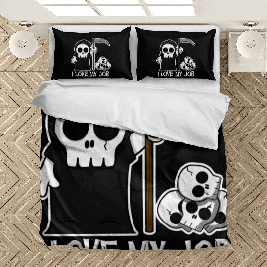 Death Grim Reaper I Love My Job Cute And Creepy Bedding Sets