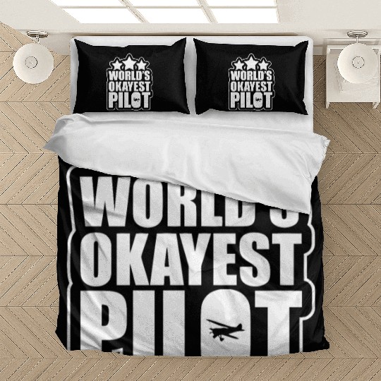 Funny World s Okayest Pilot Airplane Bedding Sets
