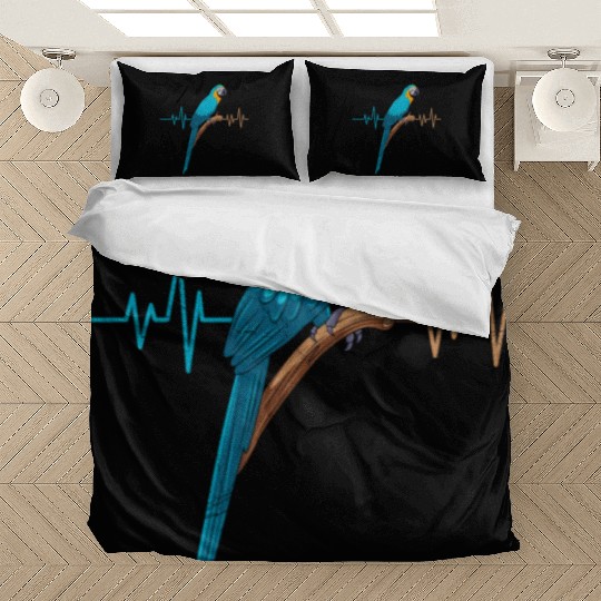 Macaw Heart Beat Parrot Bird Parrots Macaws Bedding Sets