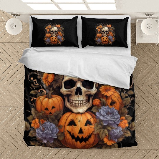 Indie skull design Halloween Gift Bedding Sets