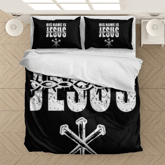 His Name Is Jesus Love Jesus Christian Christmas Bedding Sets