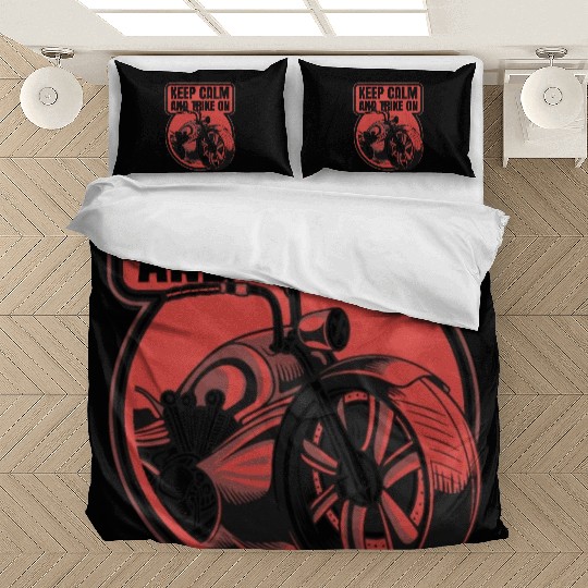 Keep Calm And Trike On Motorbike Motorcycle Trike Bedding Sets