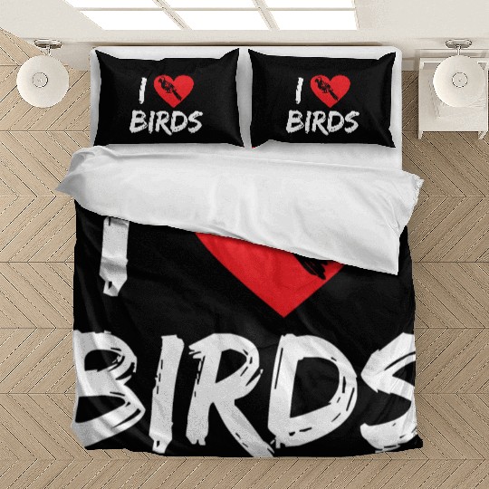 Bird Lover Heart Cute Birdwatcher Parrot Heron Bedding Sets