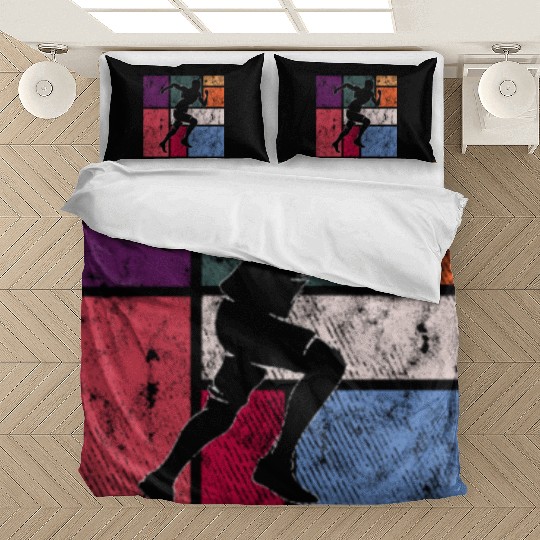 Vintage Running Athlete Bedding Sets
