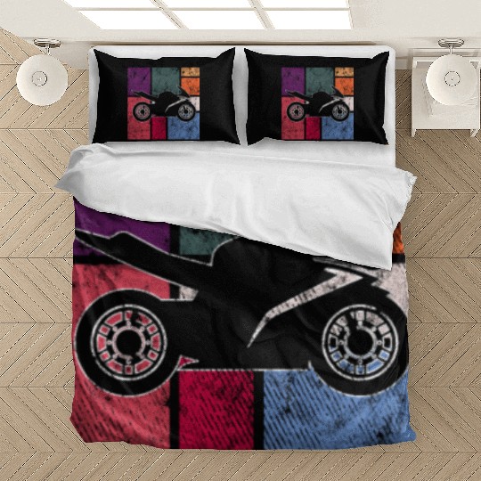 Vintage Motorcycle Racer – Retro Speed Ride Bedding Sets