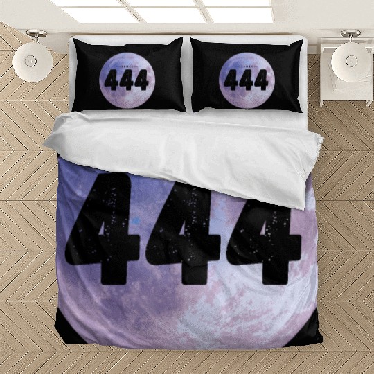 Purple Moon Angel Numbers 444 Bedding Sets