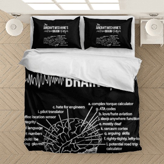 Aircraft Mechanics Brain Bedding Sets Bedding Sets Limited Edition