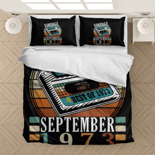 september 1973 Anniversary september 1973 septembe Bedding Sets