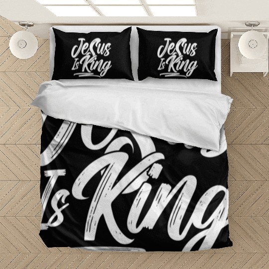 Jesus Is King Love Jesus Christian Christmas Bedding Sets
