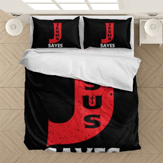 Jesus Saves Love Jesus Christian Christmas Bedding Sets