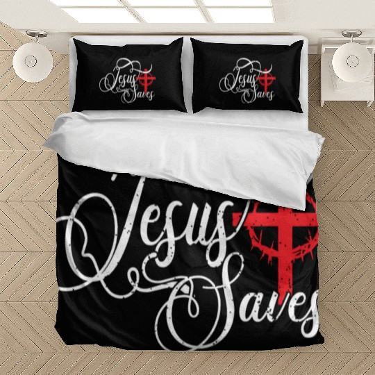 Jesus Saves Love Jesus Christmas Christian Bedding Sets