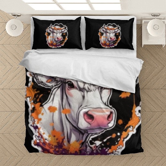 Kug Cow Halloween Cow Skull Cow Head Cows Bedding Sets