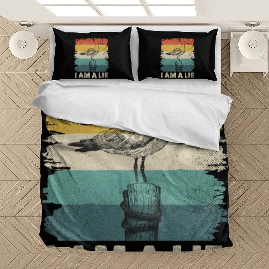 I Am A Lie Birds Are Not Real Funny Meme Bird Bedding Sets