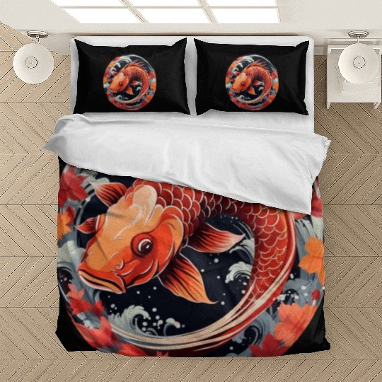 Autumnal Koi Fish at Sunset Bedding Sets