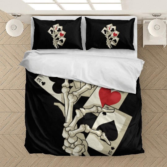 Skeleton Poker Ace Texas Holdem Cards Bedding Sets
