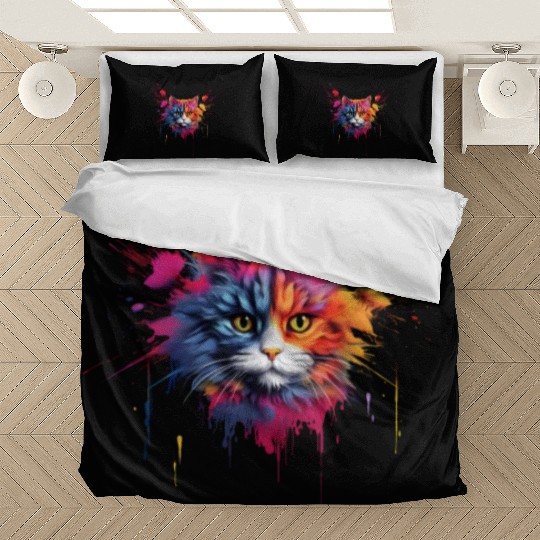 Color Explosion Persian Cat Bedding Sets