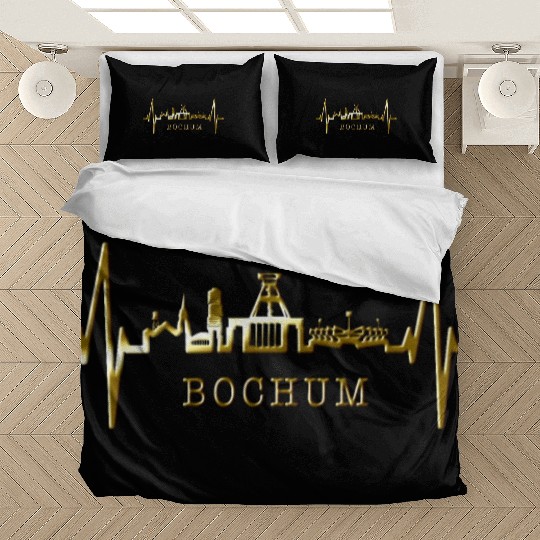 Bochum Skyline Heartbeat Ruhrpott Germany Lover Bedding Sets