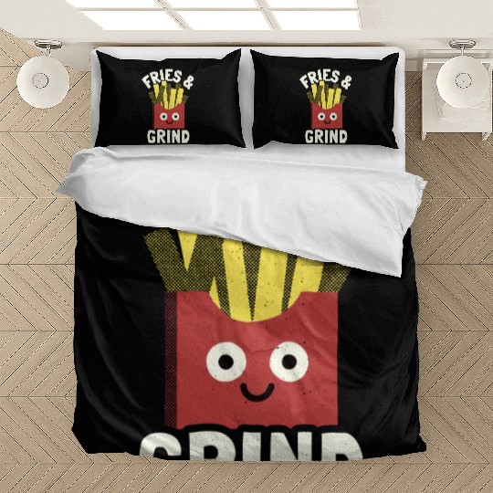 Fries And Grind French Fries Lover Bedding Sets