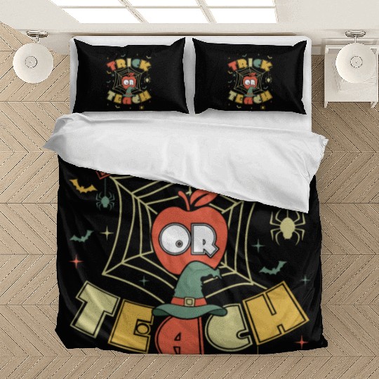 For Teachers Groovy Halloween Retro Vintage Hippie Bedding Sets